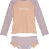 Rip Curl Kids Swimwear Low Tide Long Sleeve UV Set (Toddler/Little Kids)